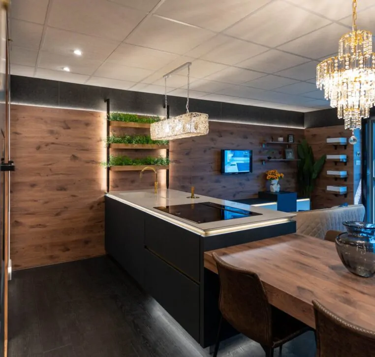 Inside kitchen showroom