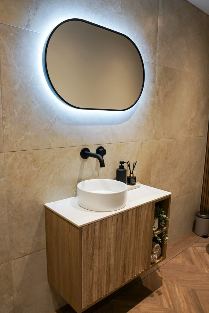 modern wooden bathroom 