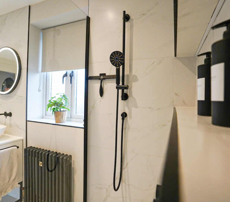 matt black shower