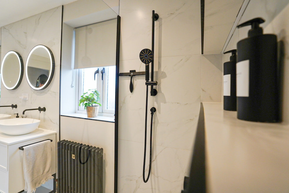 matt black shower