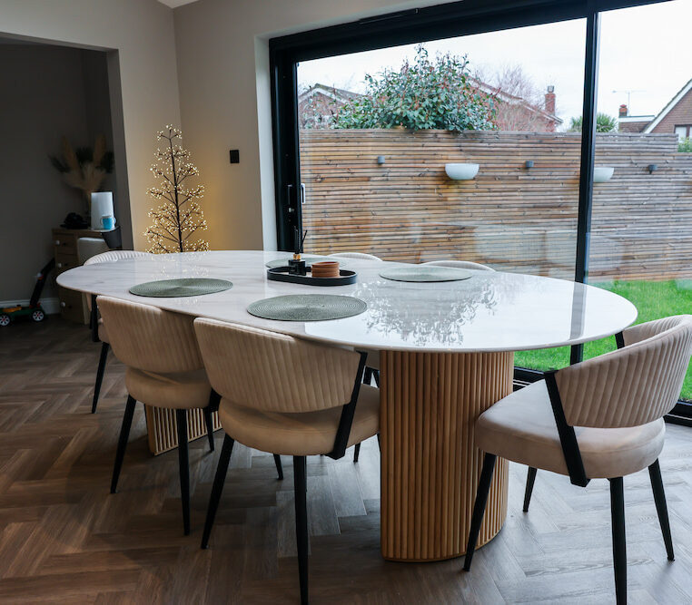 modern dining area